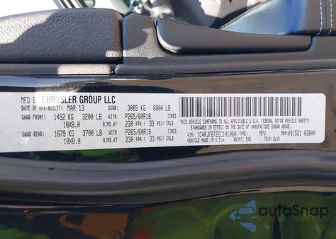 2014 Jeep Grand Cherokee Limited z USA, uszkodzony, nr VIN 1C4RJFBT2EC141060